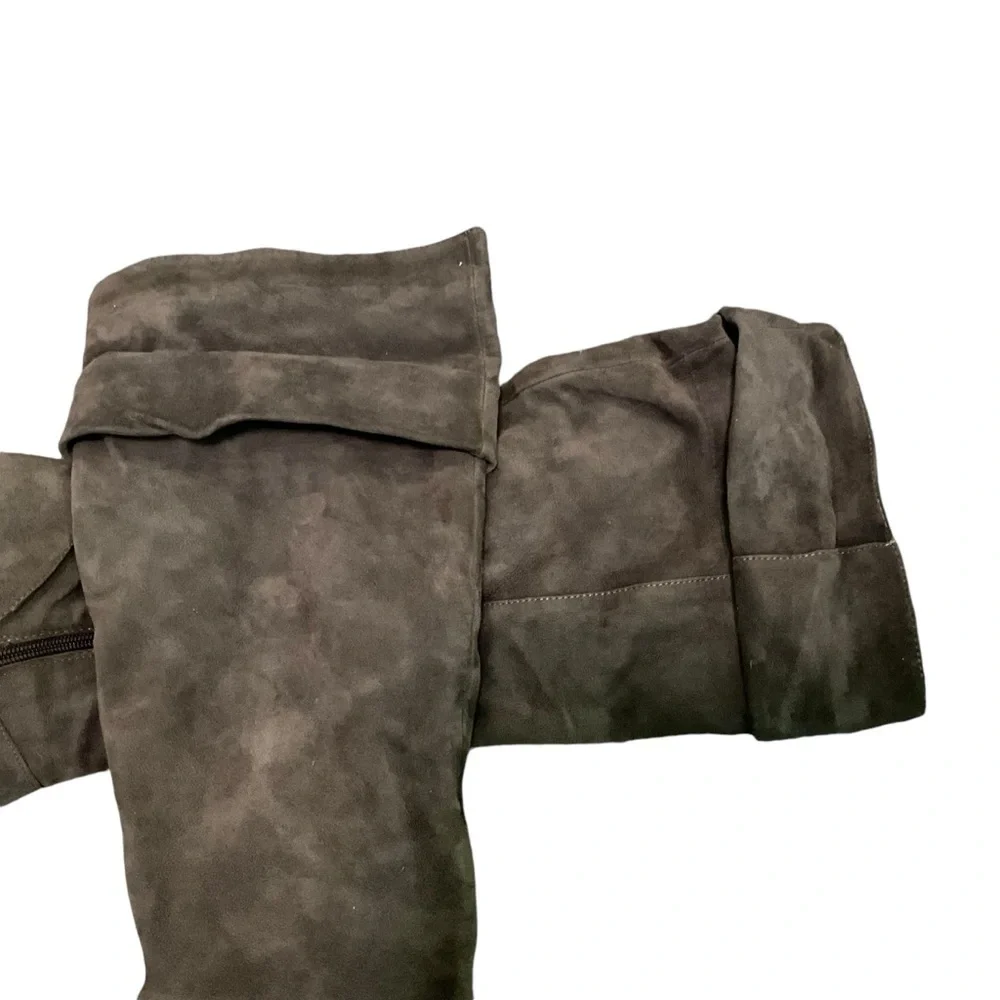 VNTG Bandolino Jess Slouch Tall Gray Suede Boots - Picture 4 of 14